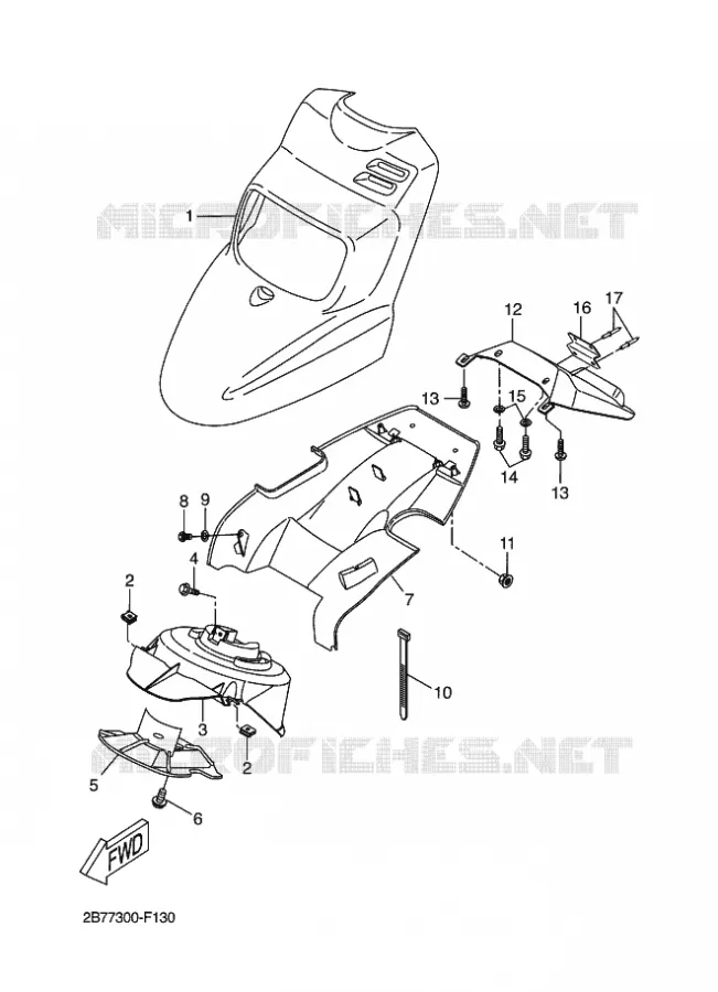 VOORSPATBORD Yamaha SCOOTER 50 2014 BOOSTER  CW50L