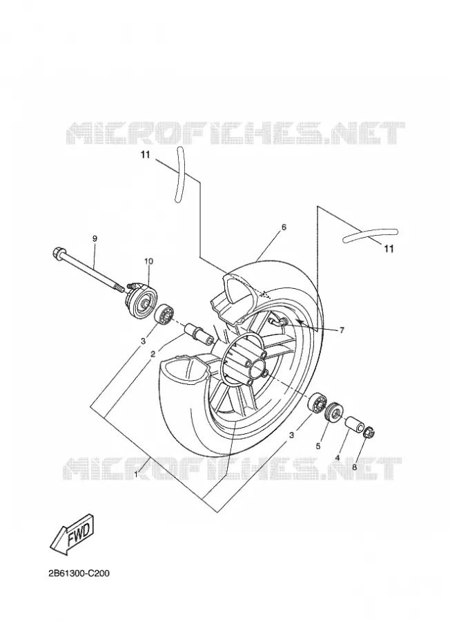 VOORWIEL Yamaha SCOOTER 50 2014 BOOSTER  CW50L