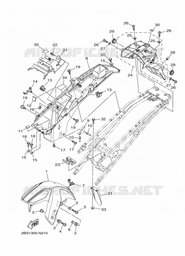 SPATBORD Yamaha MOTO 1200 2014 XTZ SUPER TENERE  XT1200Z
