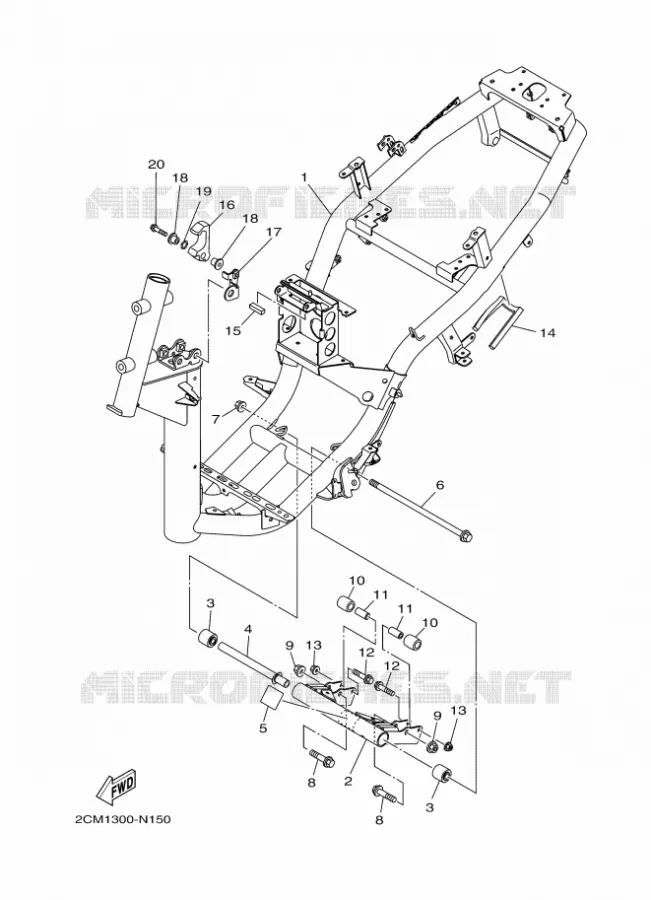 FRAME Yamaha SCOOTER 125 2014 TRICITY  MW125TRICITY