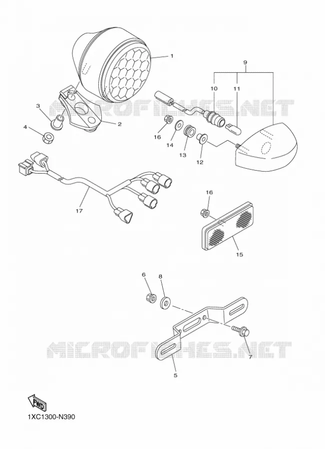 ACHTERLICHT Yamaha MOTO 950 2014 BOLT  XVS950CUXV950R