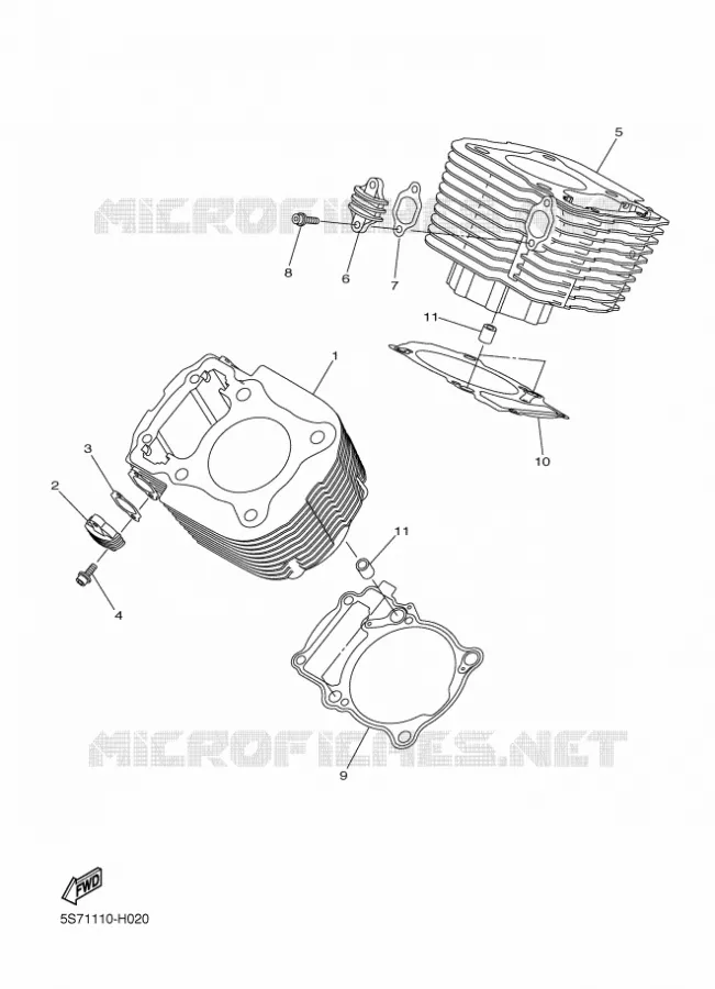 CILINDER Yamaha MOTO 950 2014 BOLT  XVS950CUXV950R