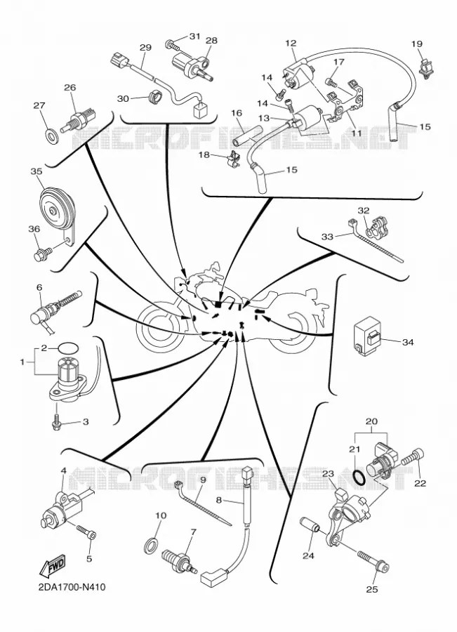 ELECTRISCH 1 Yamaha MOTO 950 2014 BOLT  XVS950CUXV950R