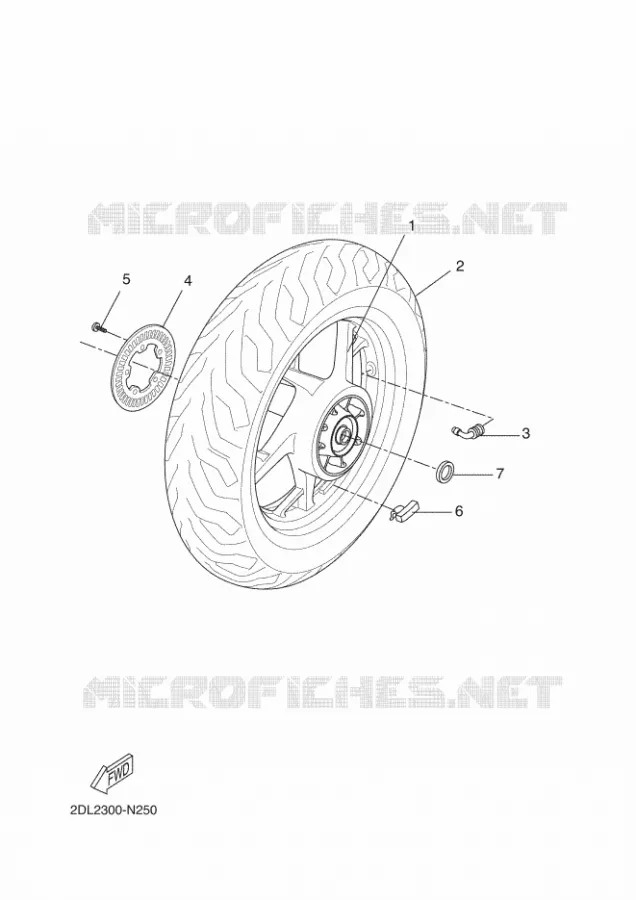 ACHTERWIEL Yamaha SCOOTER 250 2014 XMAX ABS  YP250RA