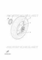 ACHTERWIEL voor Yamaha YP125RA 2014