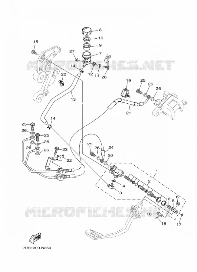REMPOMP ACHTER Yamaha MOTO 850 2014 MT09 ABS  MT09A