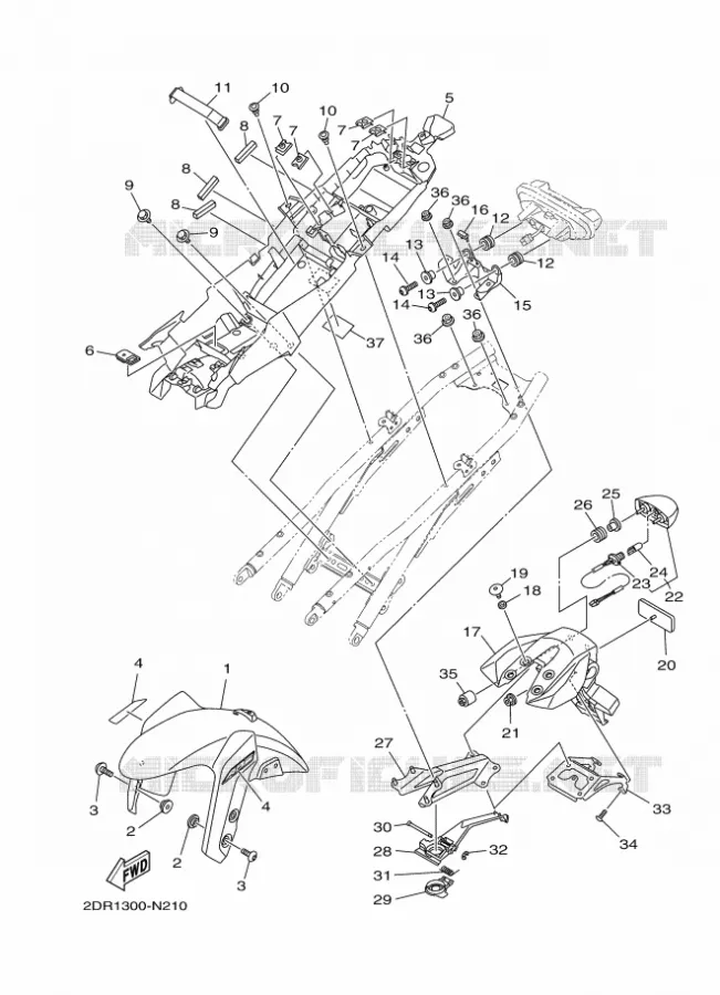 SPATBORD Yamaha MOTO 850 2014 MT09 ABS  MT09A