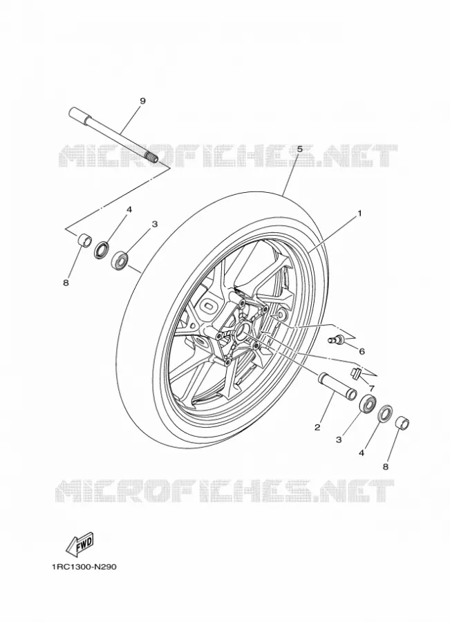 VOORWIEL Yamaha MOTO 850 2014 MT09 ABS  MT09A
