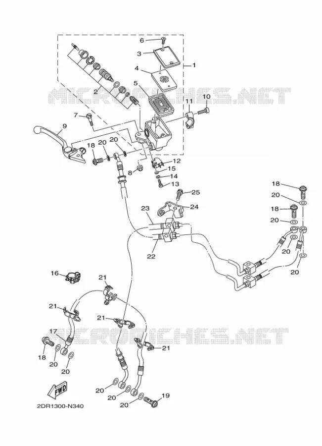 REMPOMP VOOR Yamaha MOTO 850 2014 MT09 ABS  MT09A