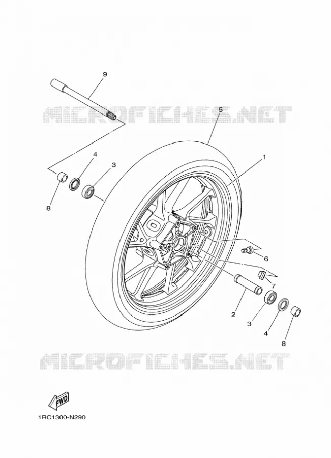 VOORWIEL Yamaha MOTO 850 2014 MT09 ABS  MT09A