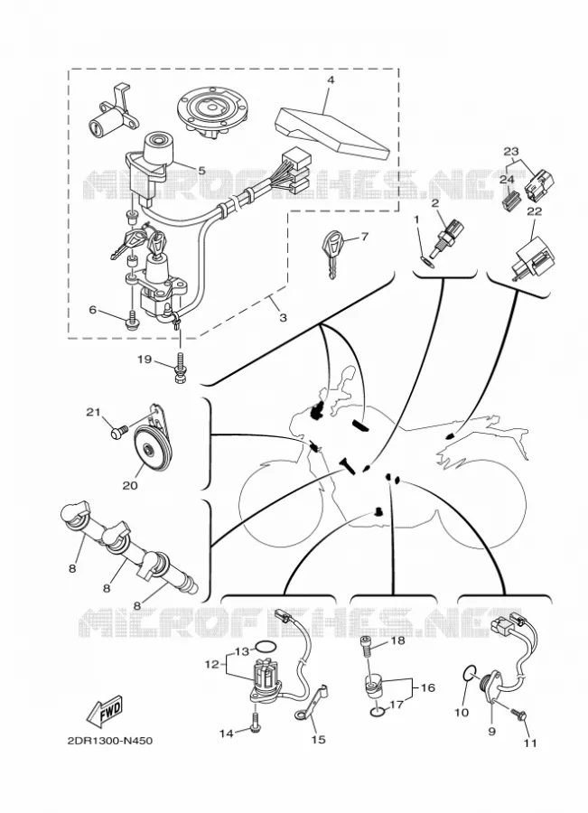 ELECTRISCH 2 Yamaha MOTO 850 2014 MT09 ABS  MT09A