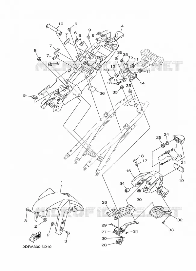 SPATBORD Yamaha MOTO 850 2014 MT09 ABS  MT09A