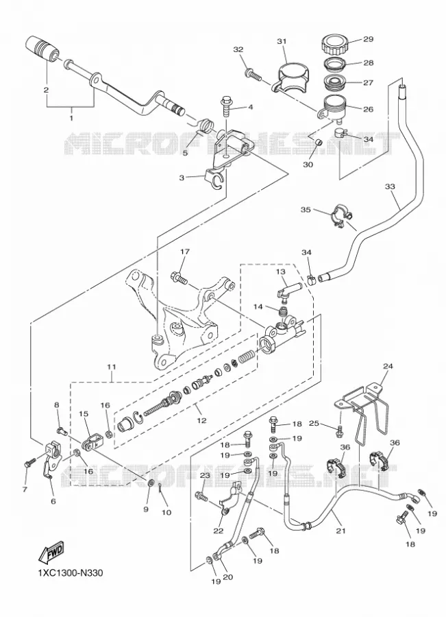 REMPOMP ACHTER Yamaha MOTO 950 2014 BOLT  XVS950CUXV950R