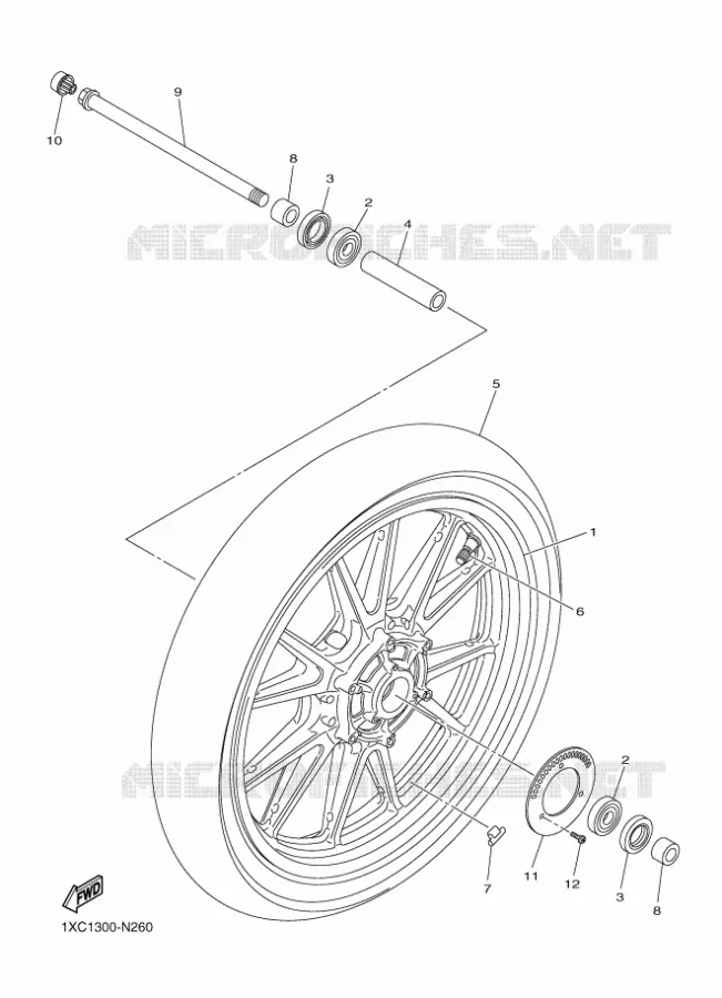 VOORWIEL Yamaha MOTO 950 2014 BOLT  XVS950CUXV950R