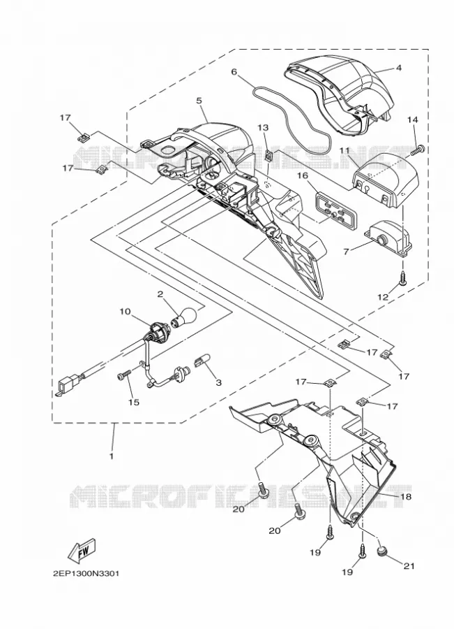ACHTERLICHT Yamaha SCOOTER 115 2014 MBK FLIPPER  XC115S