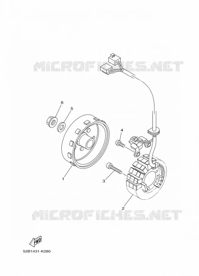 DYNAMO Yamaha SCOOTER 115 2014 MBK FLIPPER  XC115S