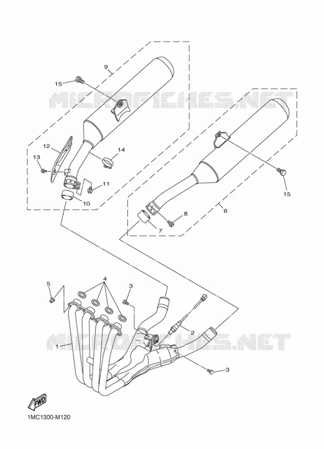 UITLAAT Yamaha MOTO 1300 2014 FJR  FJR1300AE
