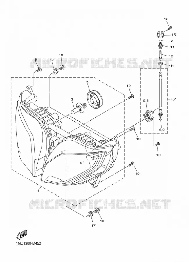 KOPLAMP Yamaha MOTO 1300 2014 FJR  FJR1300AE