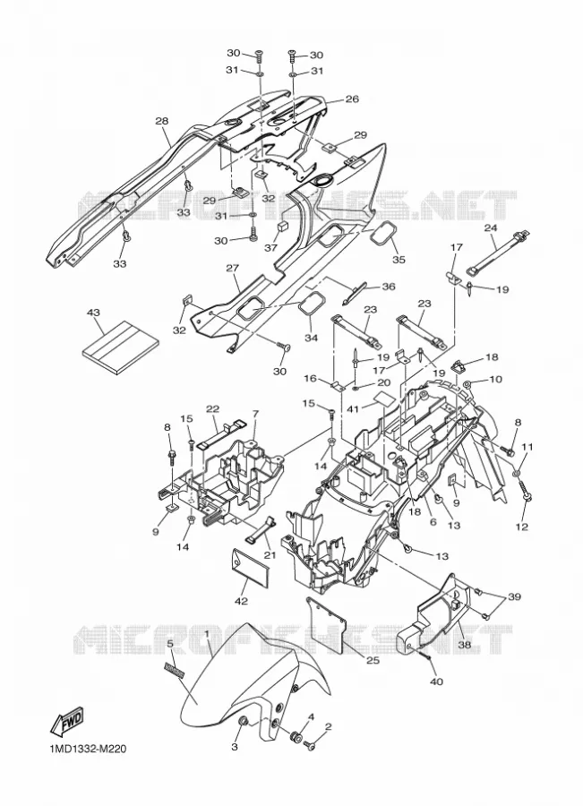 SPATBORD Yamaha MOTO 1300 2014 FJR  FJR1300AE