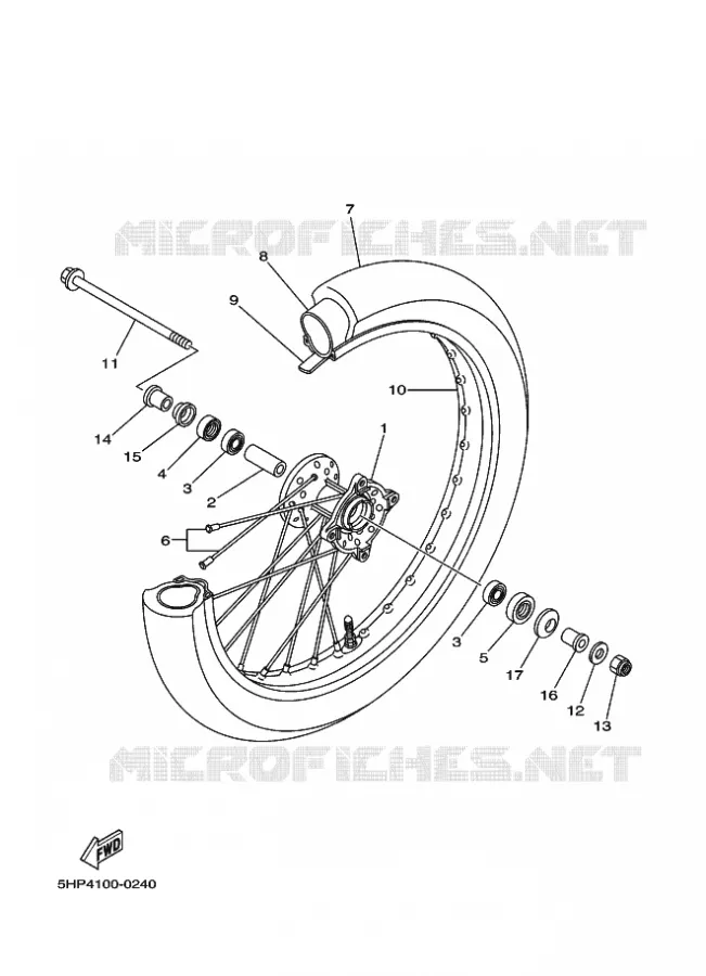 VOORWIEL Yamaha MOTO 125 2014 TTR BIG WHEELS  TT-R125LWE
