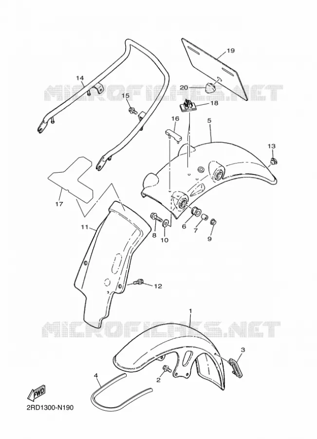 SPATBORD Yamaha MOTO 400 2014 SR  SR400