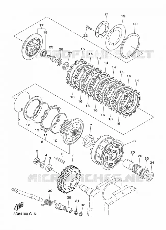 STARTMOTOR KOPPELINGS Yamaha MOTO 1300 2014 XVS  XVS1300CU