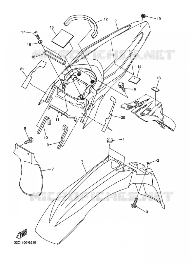 SPATBORD Yamaha MOTO 250 2014 WRX  WR250X