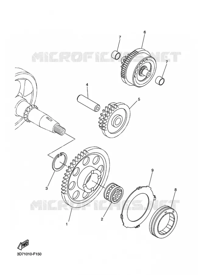 STARTMOTOR KOPPELINGS Yamaha MOTO 250 2014 WRX  WR250X