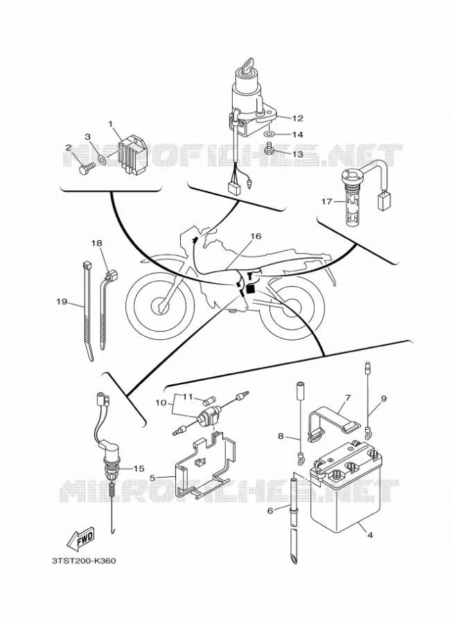 ELECTRISCH 1 Yamaha MOTO 175 2014 DT  DT175