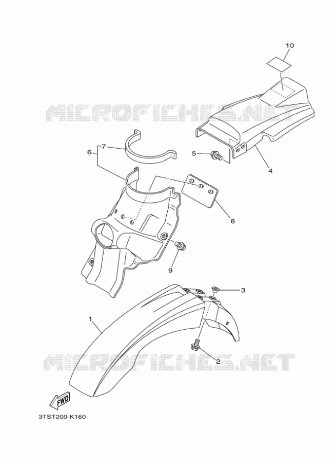 SPATBORD Yamaha MOTO 175 2014 DT  DT175