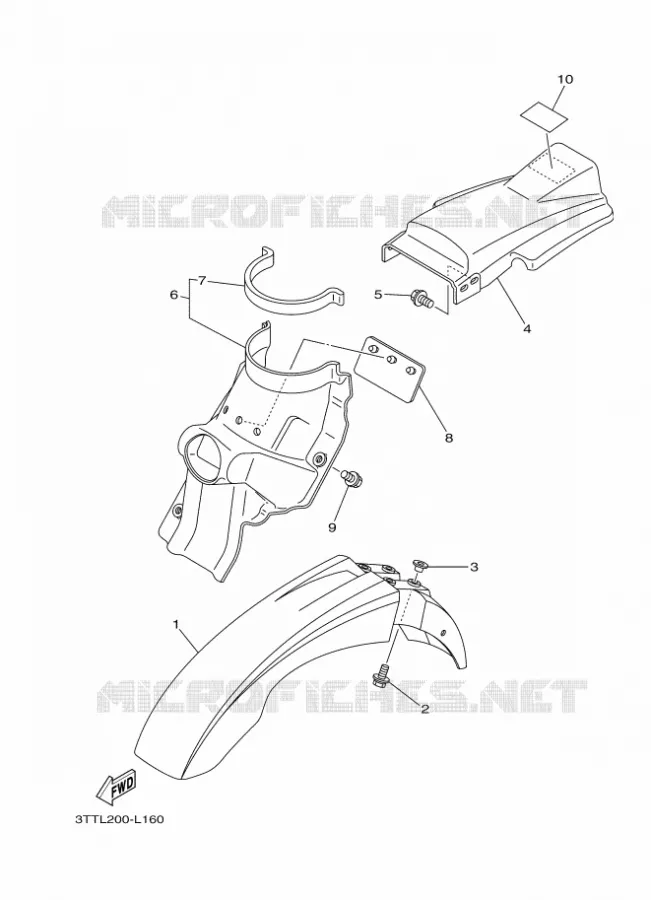 SPATBORD Yamaha MOTO 125 2014 DT  DT125