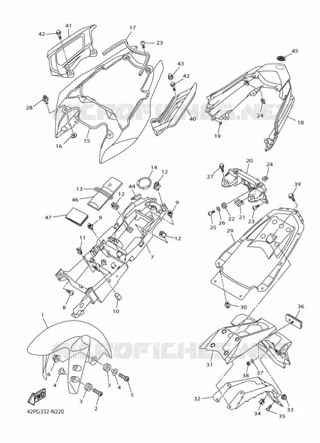 SPATBORD Yamaha MOTO 800 2014 FAZER  FZ8-S