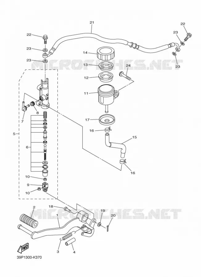 REMPOMP ACHTER Yamaha MOTO 800 2014 FAZER  FZ8-S