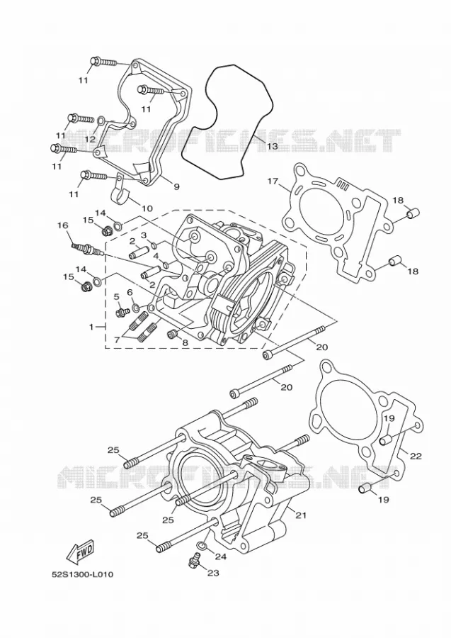 CILINDER Yamaha SCOOTER 151 2014 XENTER  HW151