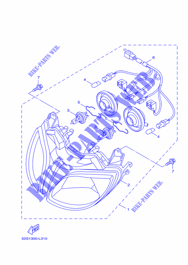 KOPLAMP voor Yamaha HW151 2014