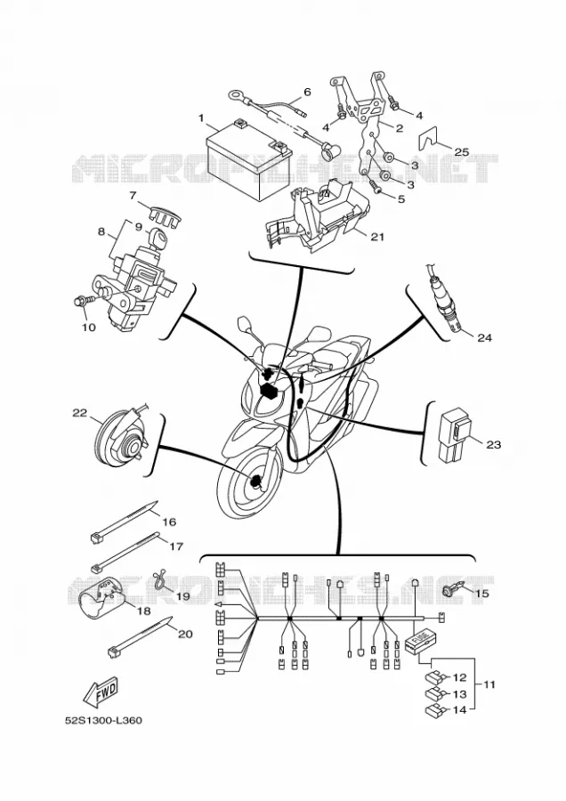 ELECTRISCH 2 Yamaha SCOOTER 151 2014 XENTER  HW151