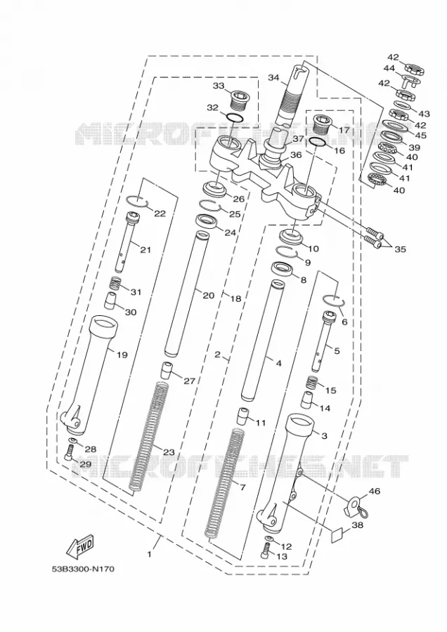 VOORVORK Yamaha SCOOTER 151 2014 XENTER  HW151