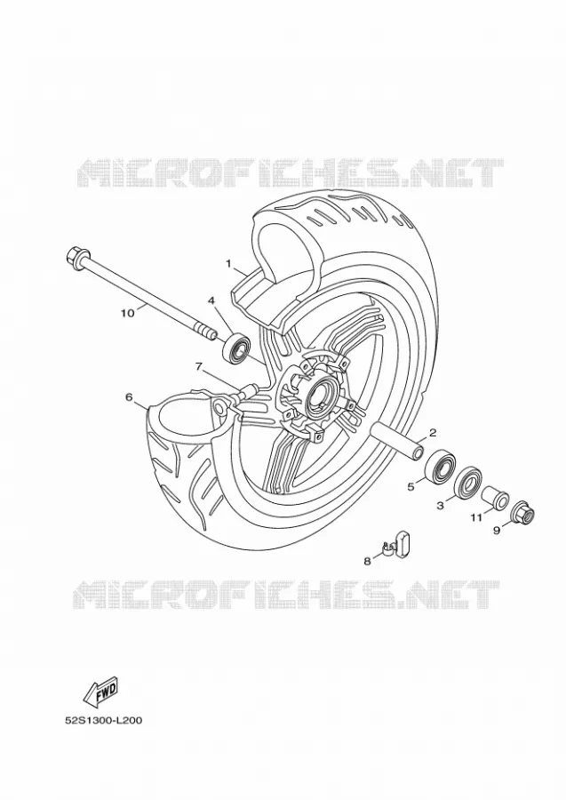 VOORWIEL Yamaha SCOOTER 151 2014 XENTER  HW151