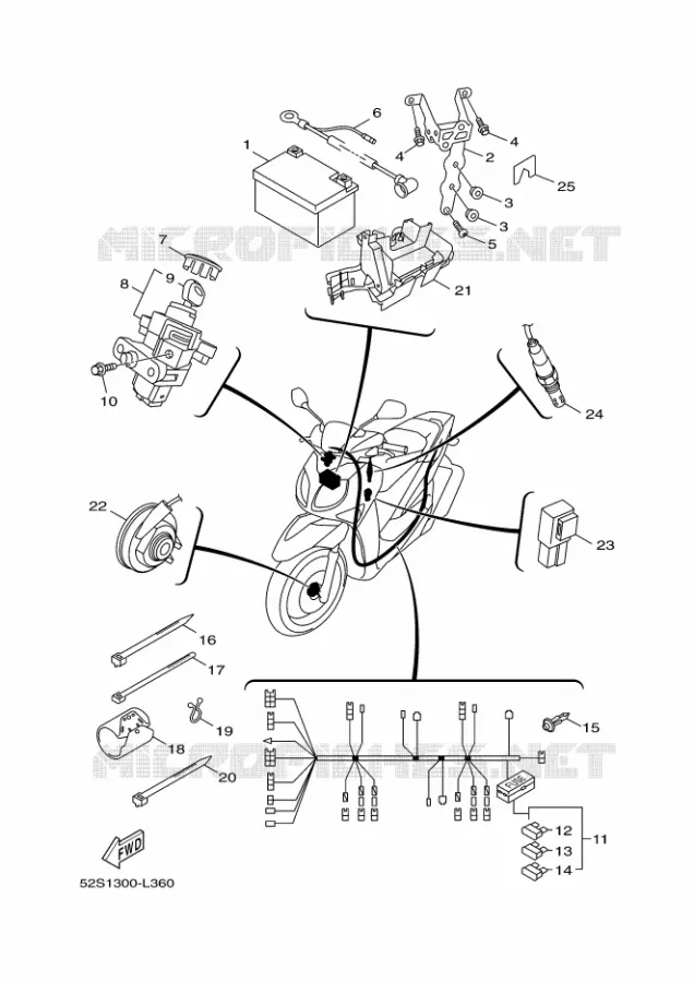 ELECTRISCH 2 Yamaha SCOOTER 125 2014 XENTER  HW125