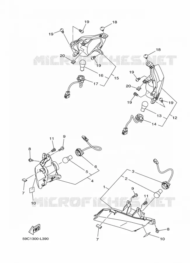 KNIPPERLICHT Yamaha SCOOTER 530 2014 TMAX  XP500