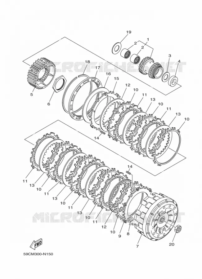 STARTMOTOR KOPPELINGS Yamaha SCOOTER 530 2014 TMAX ABS  XP500A