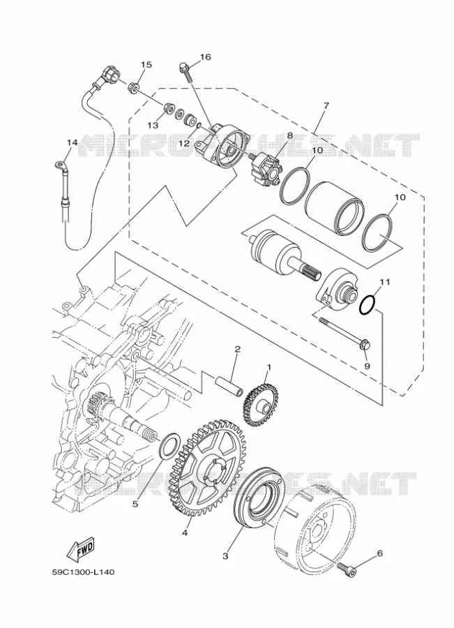 STARTMOTOR Yamaha SCOOTER 530 2014 TMAX ABS  XP500A