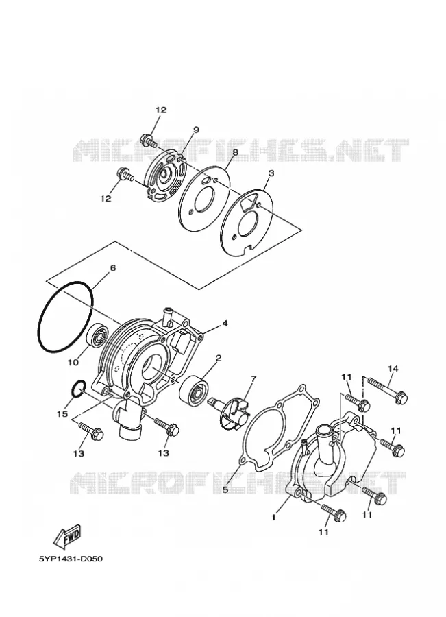 WATERPOMP / SLANGEN Yamaha SCOOTER 135 2014 CRYPTON  T135FI