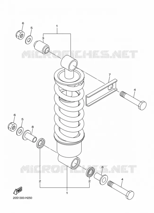 ACHTER SCHOKBREKER Yamaha MOTO 600 2015 XJ6  XJ6F
