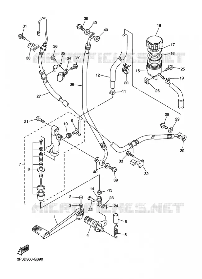 REMPOMP ACHTER Yamaha MOTO 1300 2015 FJR  FJR1300A