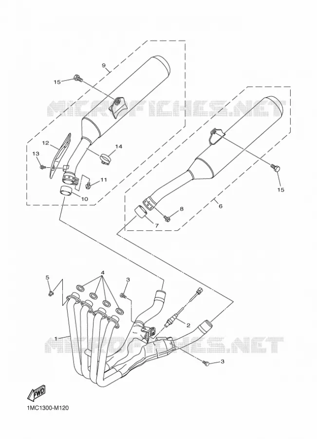 UITLAAT Yamaha MOTO 1300 2015 FJR  FJR1300A