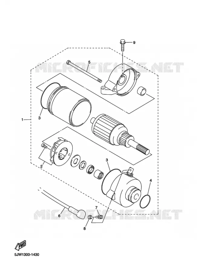 STARTMOTOR Yamaha MOTO 1300 2015 FJR  FJR1300AS
