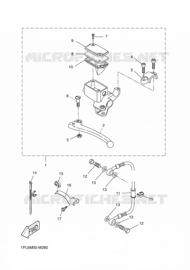 REMPOMP ACHTER Yamaha SCOOTER 50 2015 NITRO NAKED  NS50NNITRO NLD