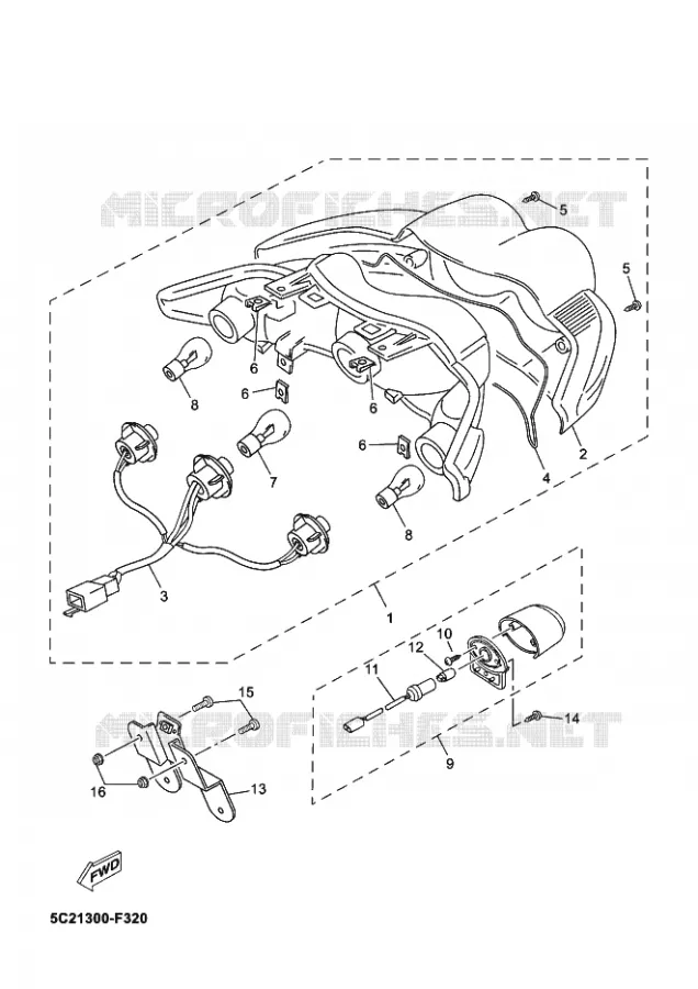 ACHTERLICHT Yamaha SCOOTER 50 2015 NEOS 4T  YN50F