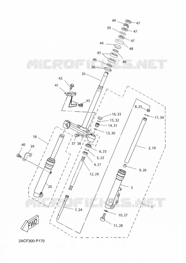 VOORVORK Yamaha SCOOTER 50 2015 NEOS 4T  YN50F